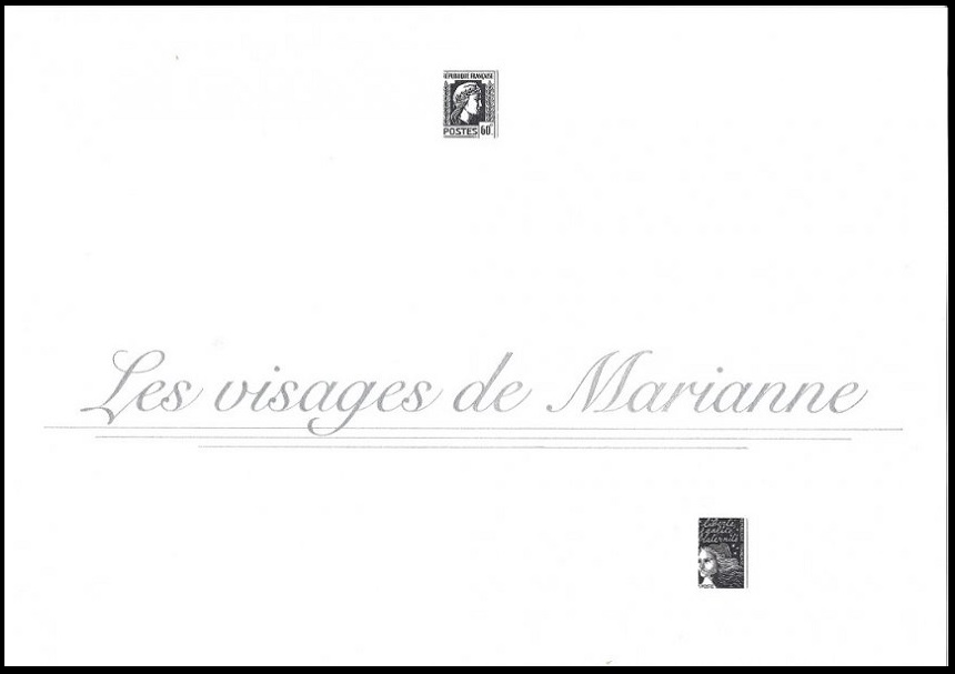 <center>feuillet supérieur du document « Les visages de Marianne » de 2001</center>